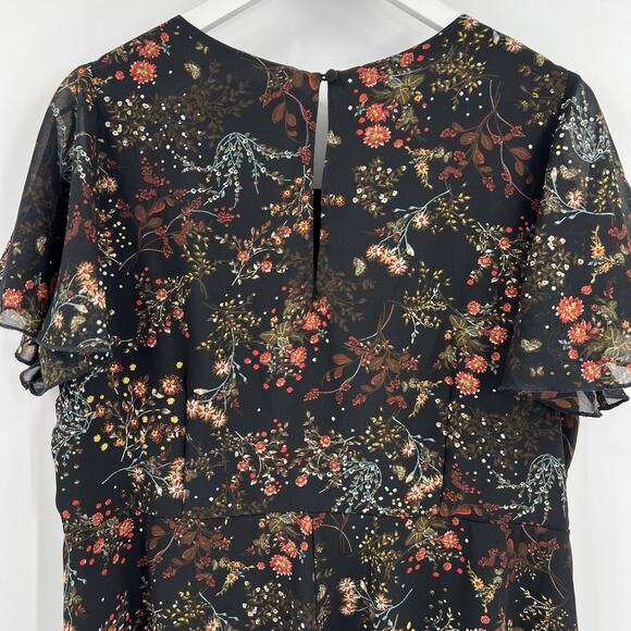 Modcloth Black Floral Midi Dress - Picture 6 of 11